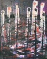 1985_dieter ladewig_lampenlandschaft_100x120_grun78